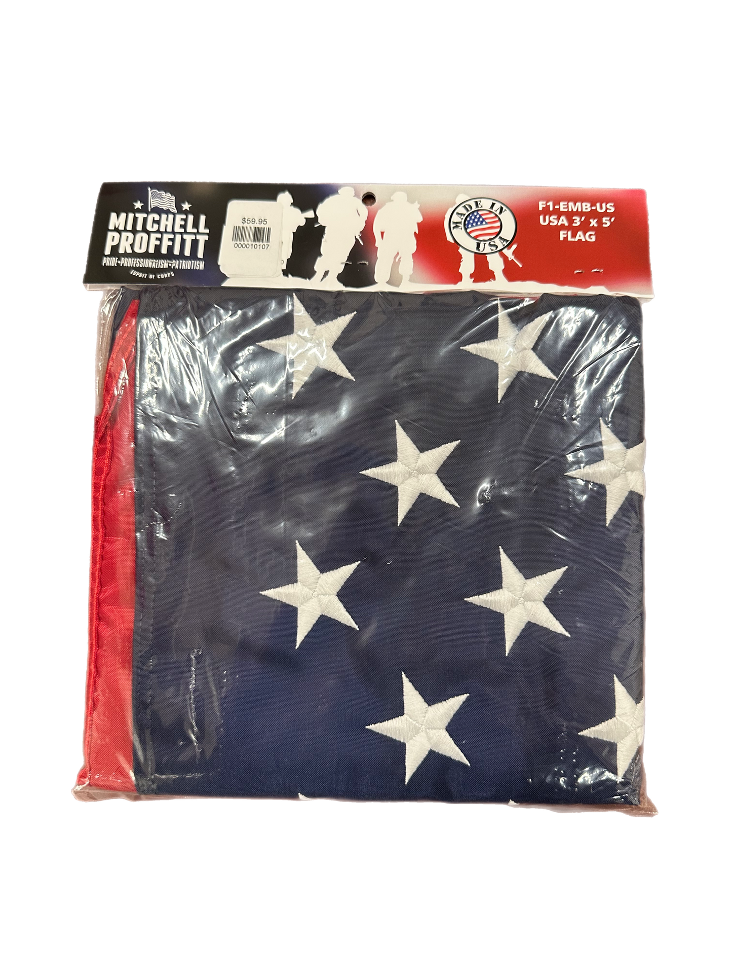 American 3’x5’ Embroidered Flag