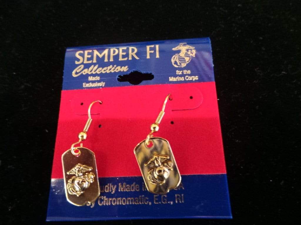 Mini Dog Tag Earrings