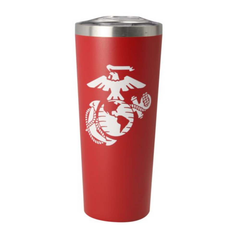 U.S. Marine EGA on 28oz Red Stainless Steel Tumbler – MCRD Museum ...
