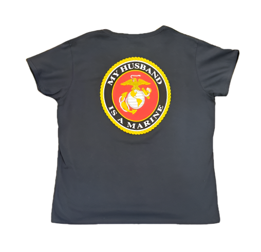 My Husband is A Marine Ladies Tee