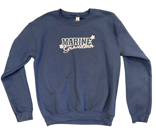 Marine Grandma Embroidered Usmc Crew sweatshirt