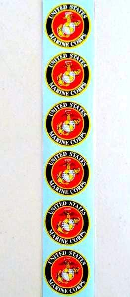 United States Marine Corps Crest Mini Strip Sticker (1.75")
