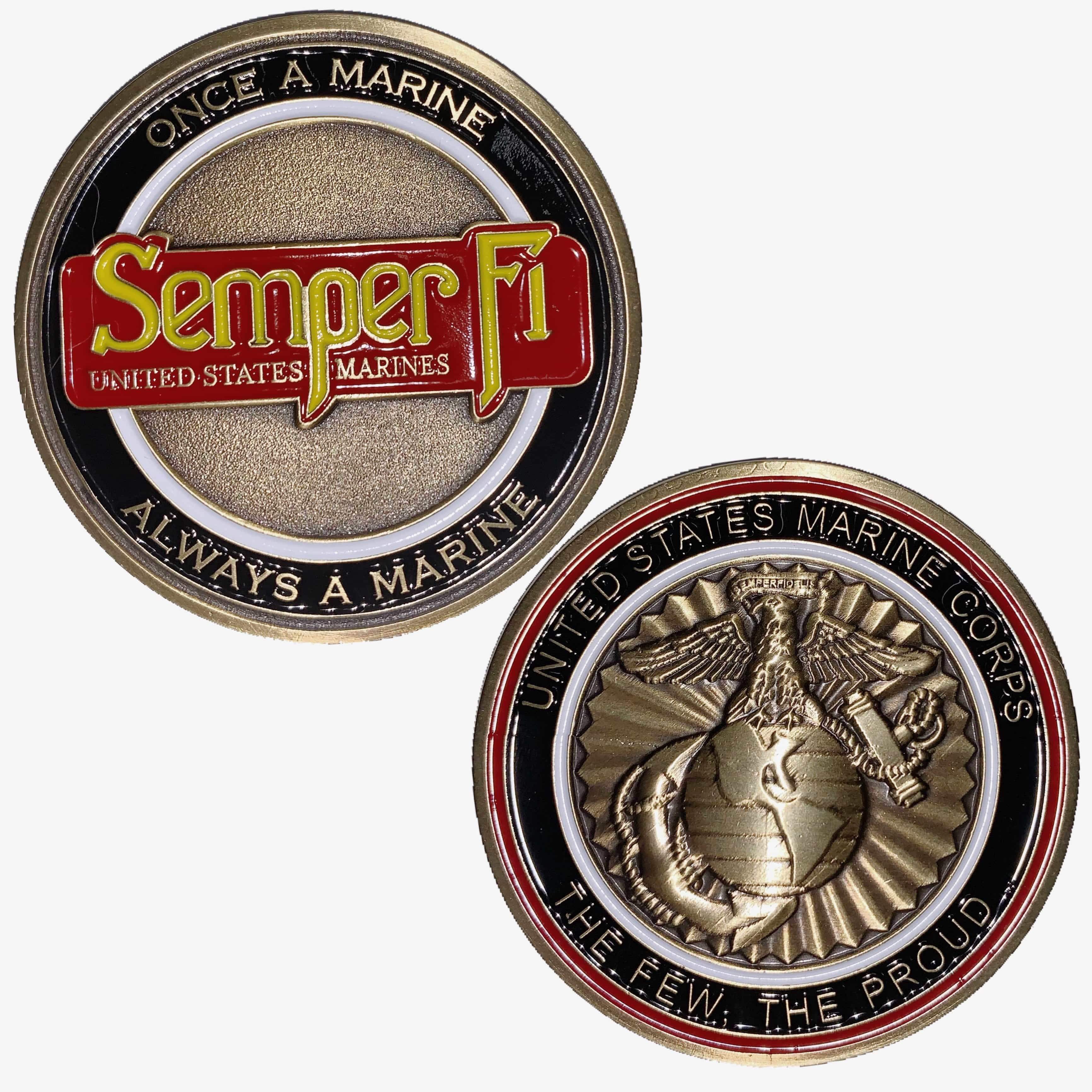 Once a Marine Always a Marine Coin | USMC Semper Fidelis Coin