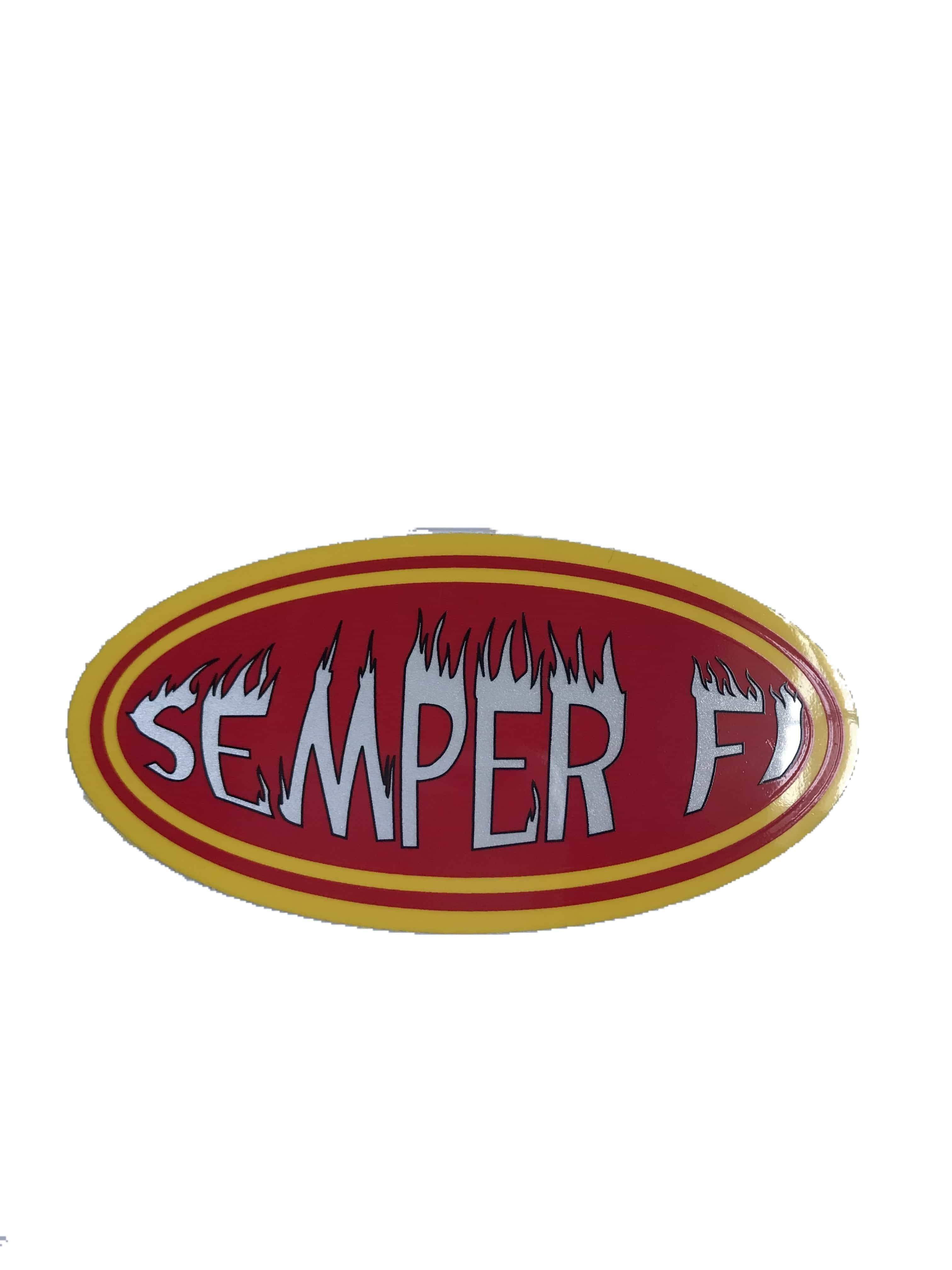Semper Fi Reflective Sticker For Helmet (3.5